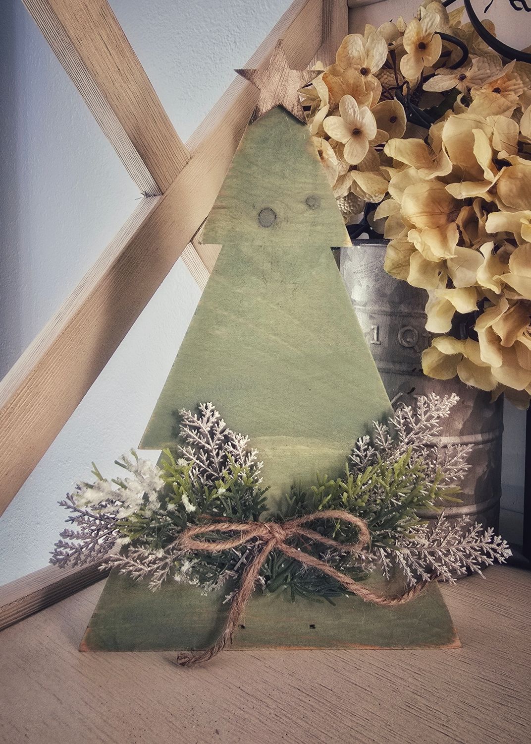 Medium Sage Tree Bottom Decor