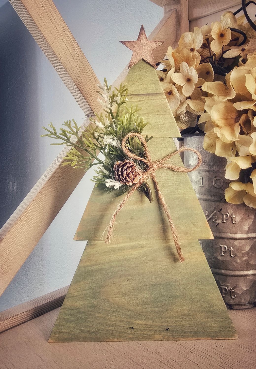 Medium Sage Tree Twine Bow 