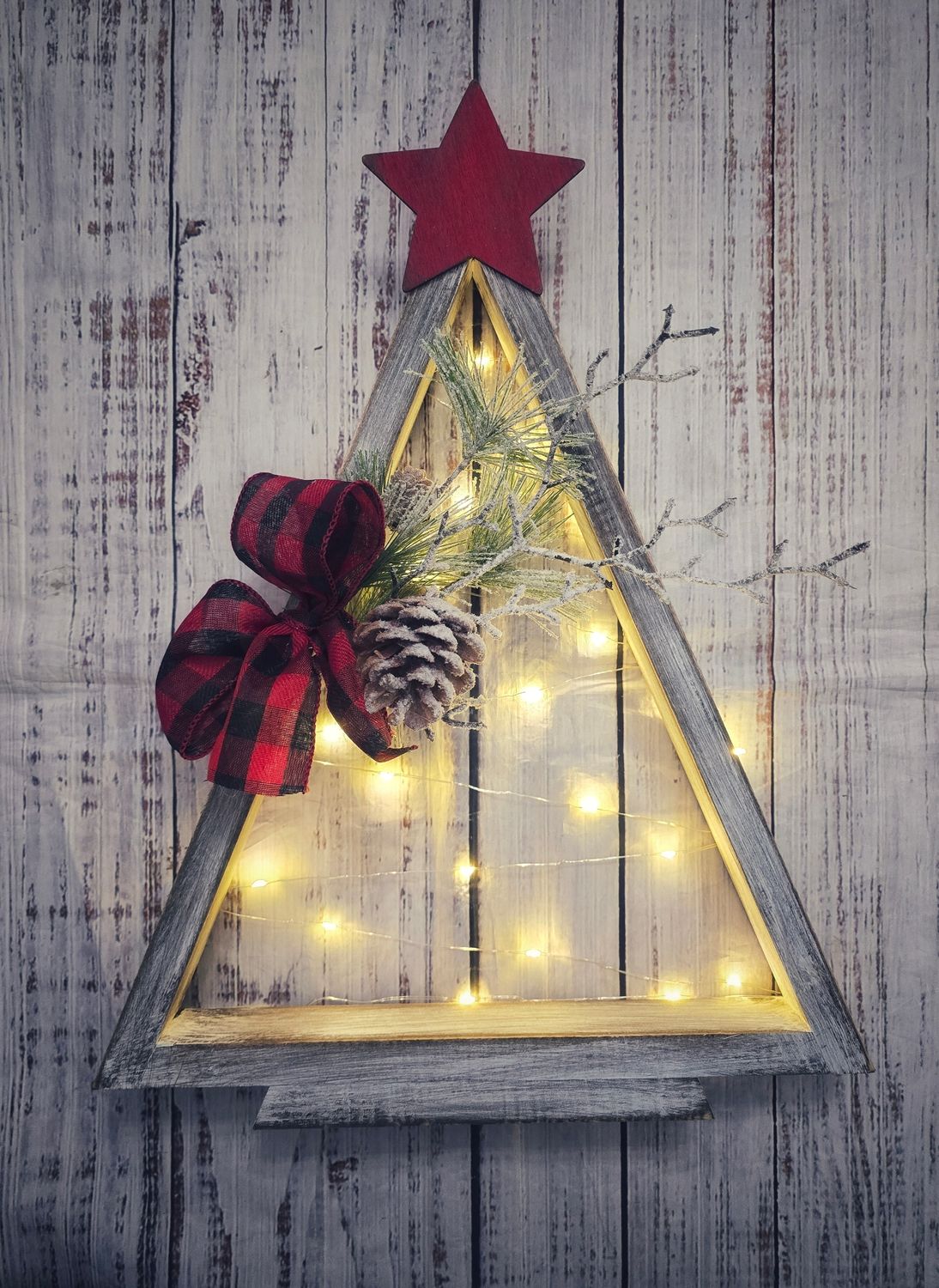 Whitewashed Lighted Tree - BP