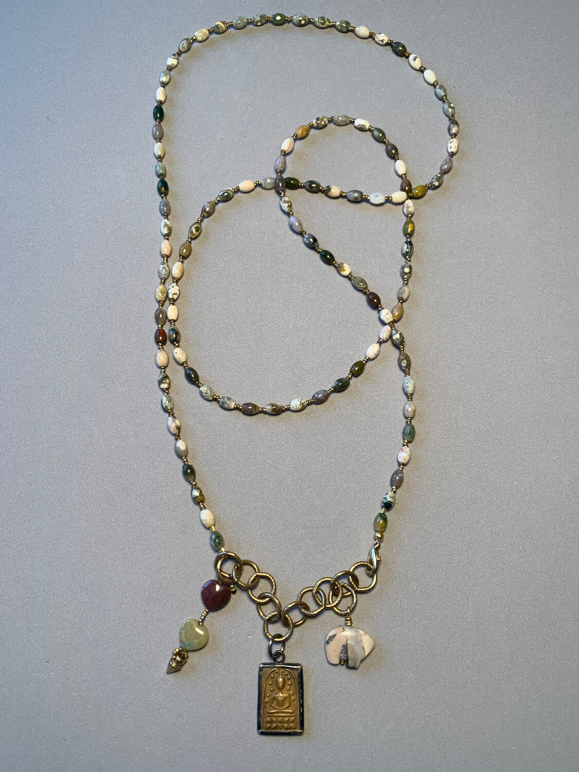 Agates and Buddha Necklace