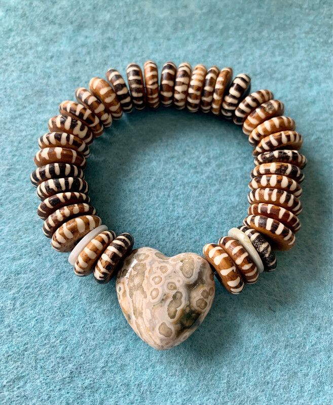 Agate Heart Bracelet