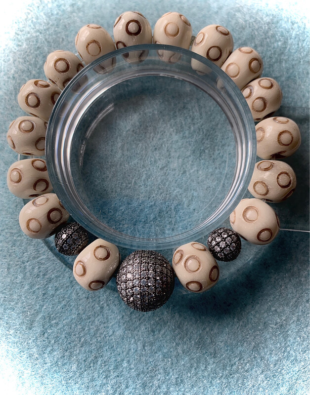 Bone And Pave Bracelet