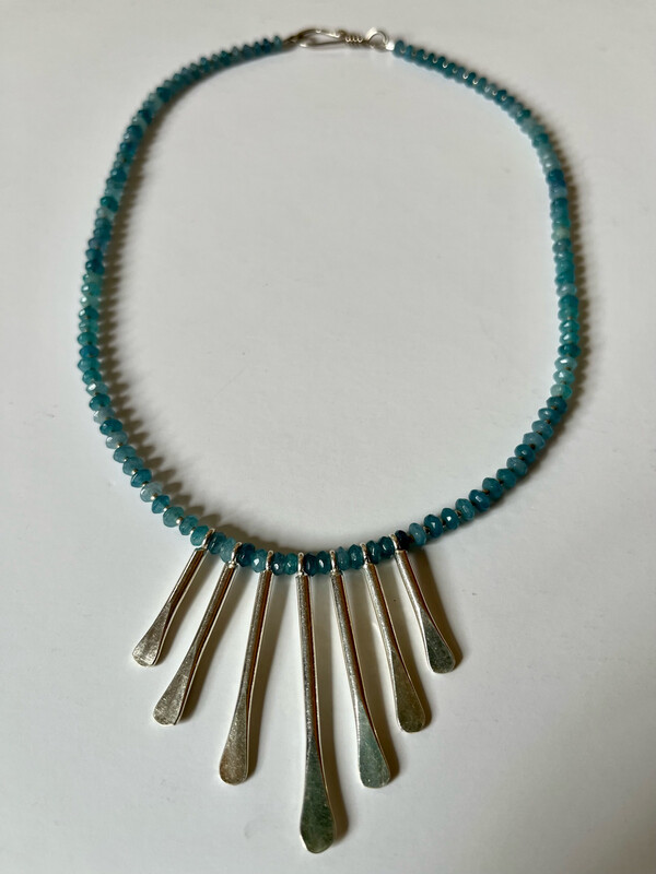 Aquamarine and Sterling Silver Necklace