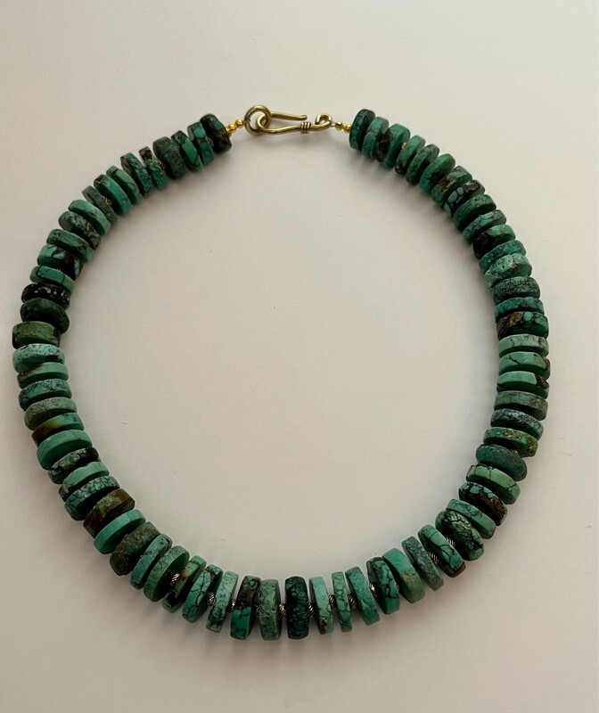 Turquoise Rondelle Bead Necklace