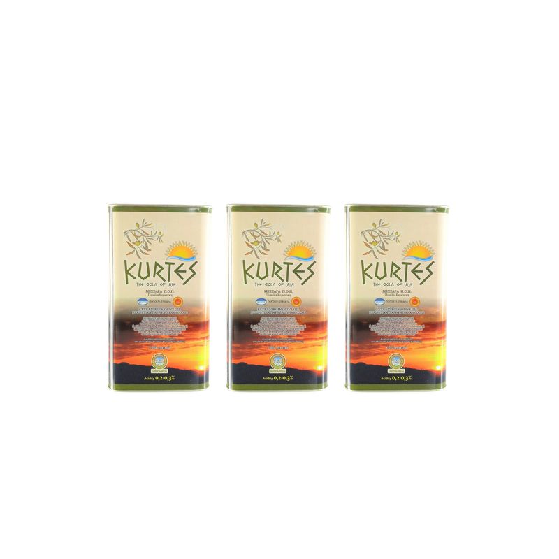 KURTES Extra Virgin Olive Oil 3x 3lt Crete Zaros
