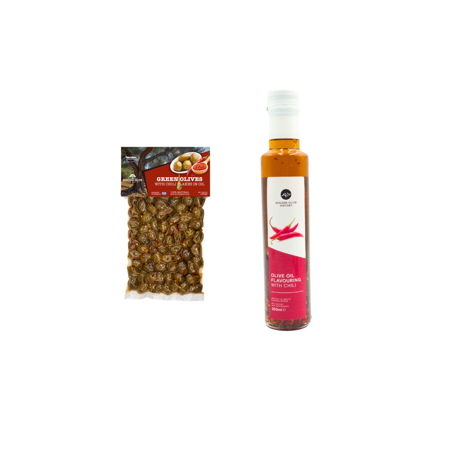 Chili Mix Set Olive Oil 250nl &amp; Olives 250gr
