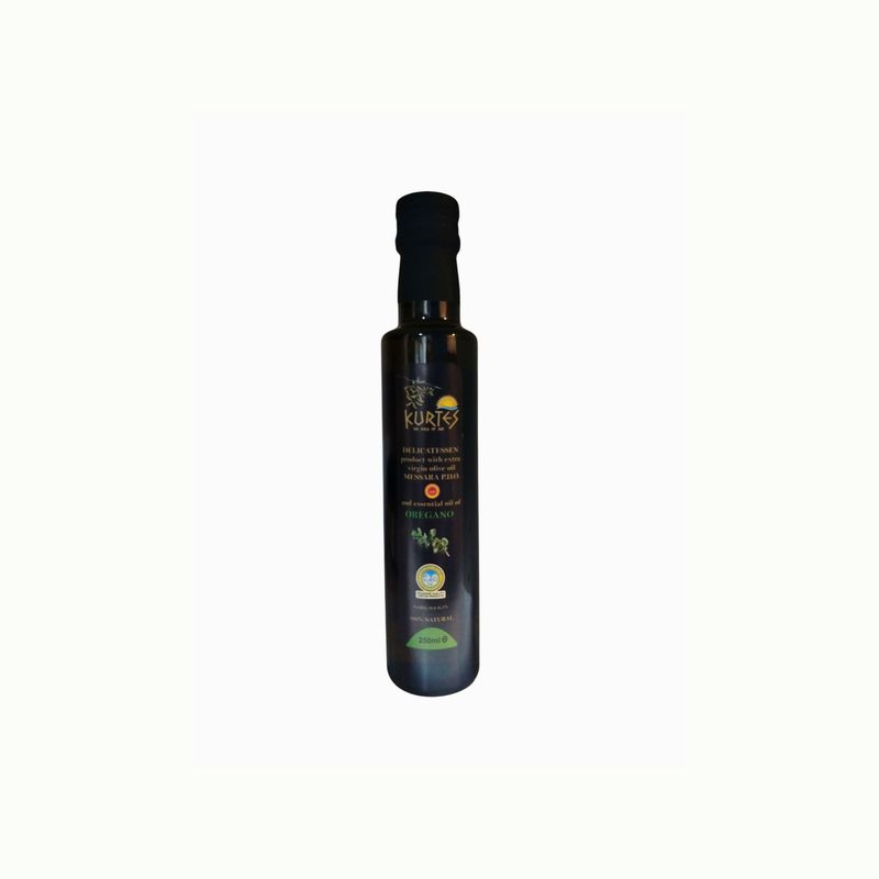 Deli Extra virgin olive oil with oregano 250ml glass