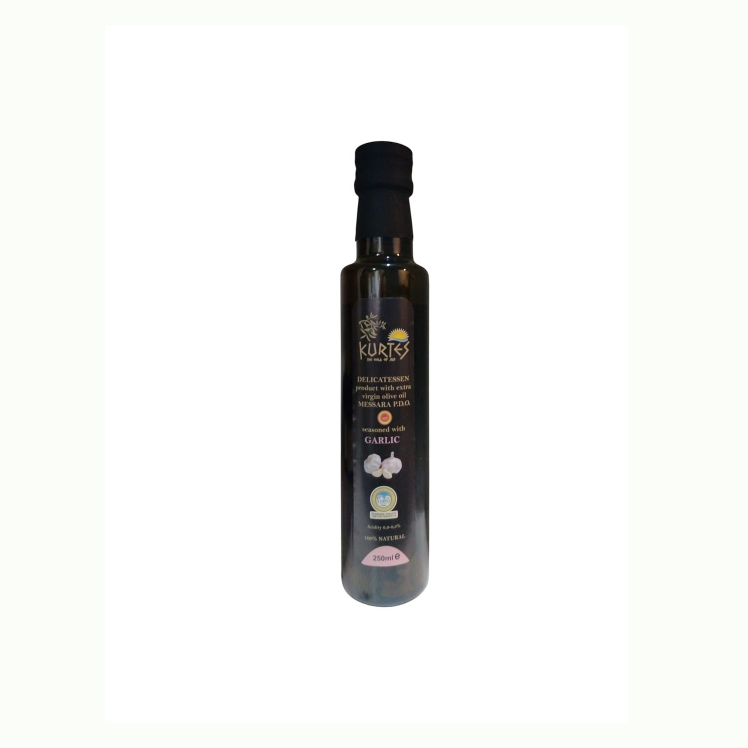 Deli Extra virgin olive oil with garlic 250ml glass