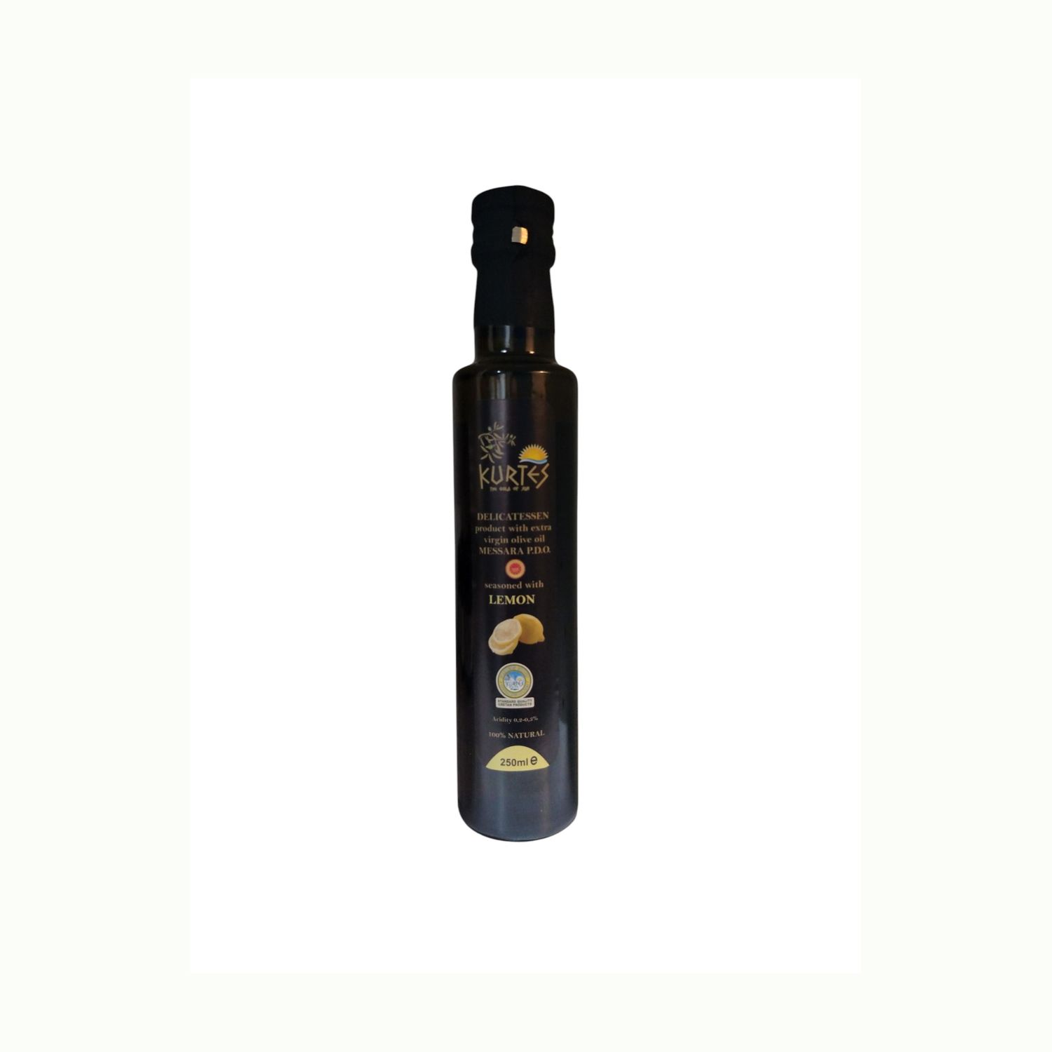 Deli Extra virgin olive oil with lemon 250ml glass