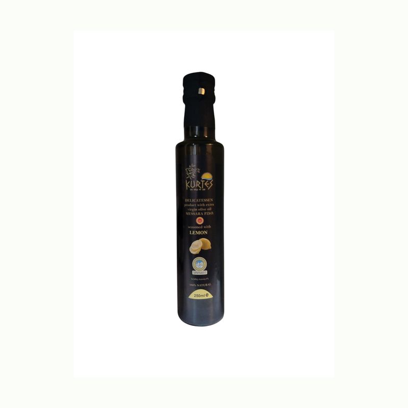 Deli Extra virgin olive oil with lemon 250ml glass