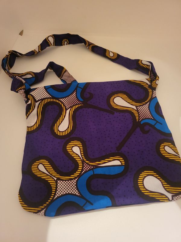 Crossbody satchel Purple and blue