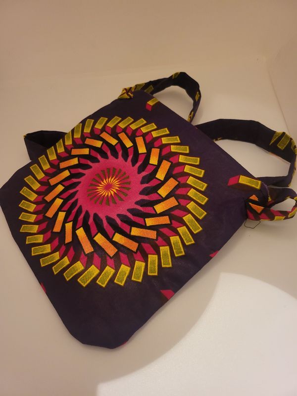 Crossbody satchel Purple and yellow