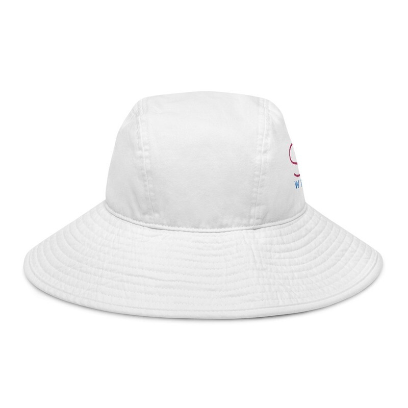 Wide brim bucket hat