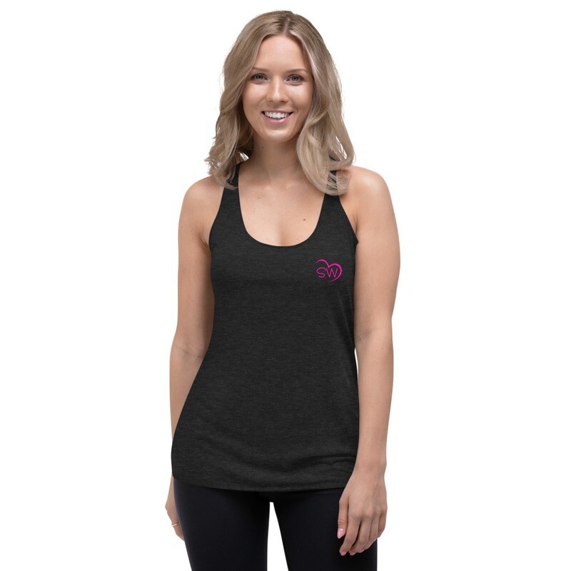 Women&#39;s Racerback Tank, Color: Charcoal-Black Triblend, Size: S