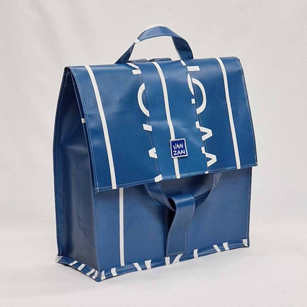 Rugtas blauw-letters
