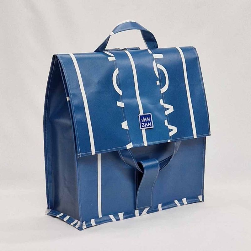 Rugtas blauw-letters