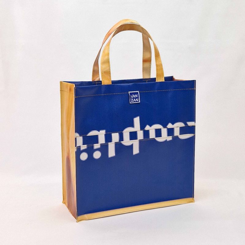 boodschappentas blauw/geel