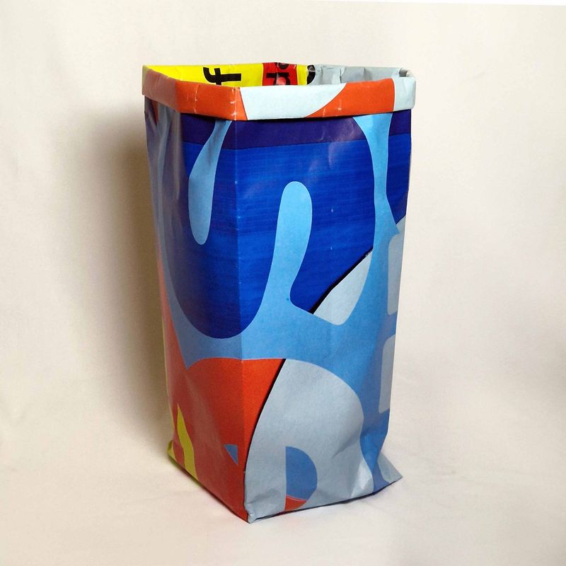 Paperbag blauw oranje