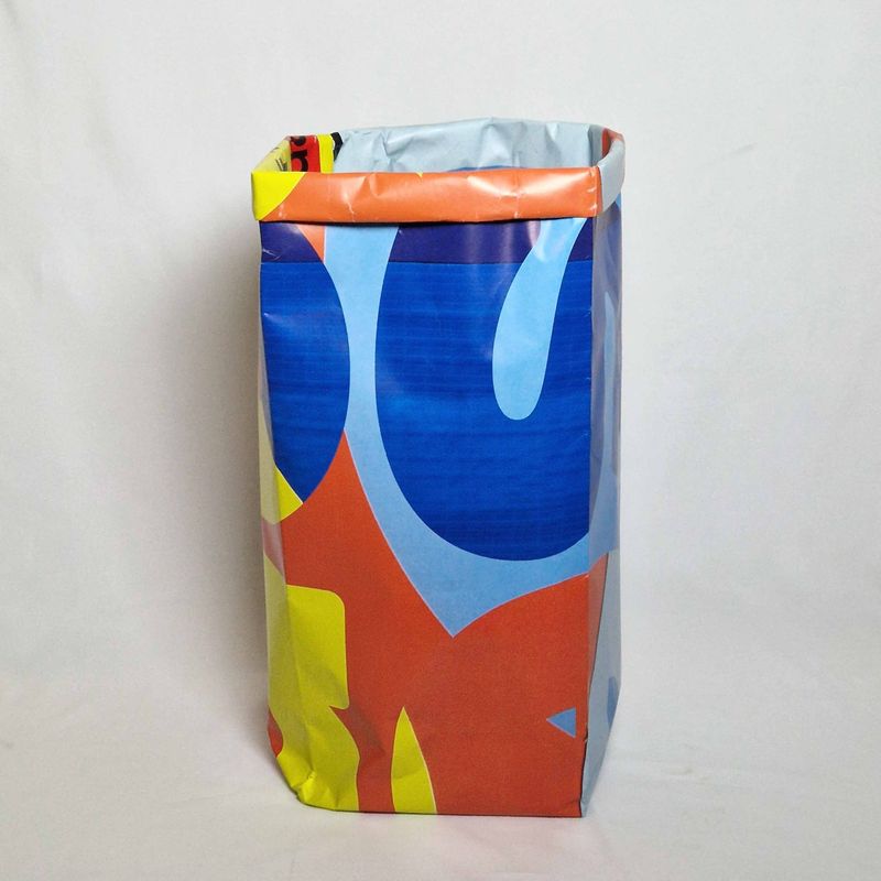 Paperbag blauw oranje