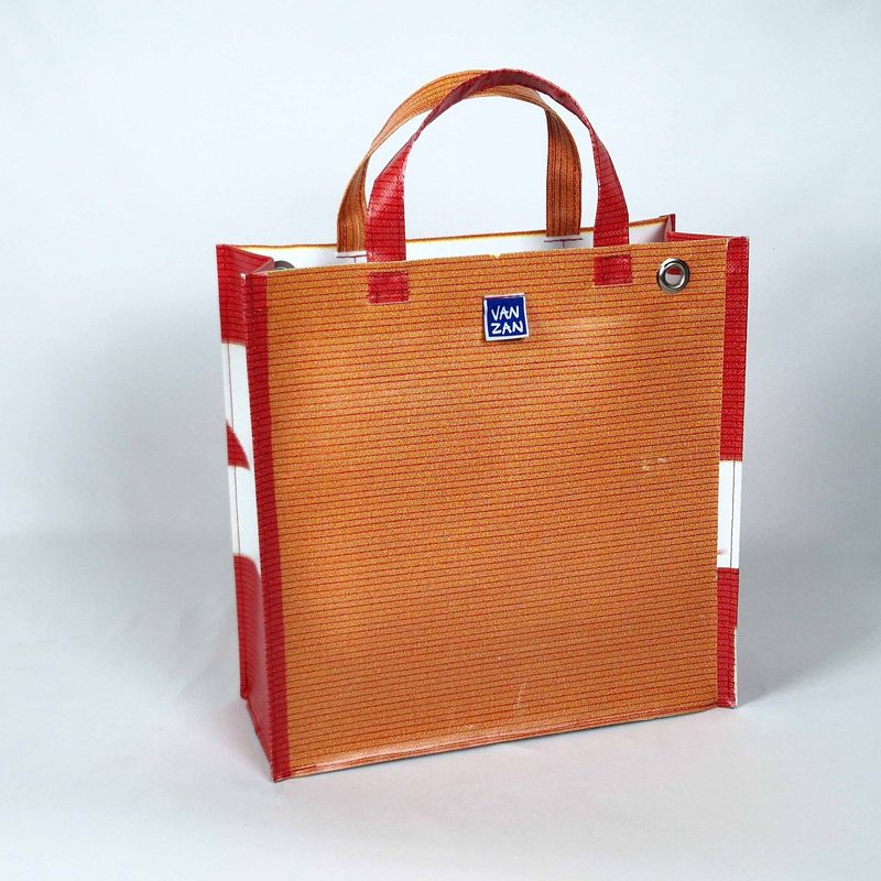 Boodschappentas oranje - rood Boodschappentas oranje - rood
