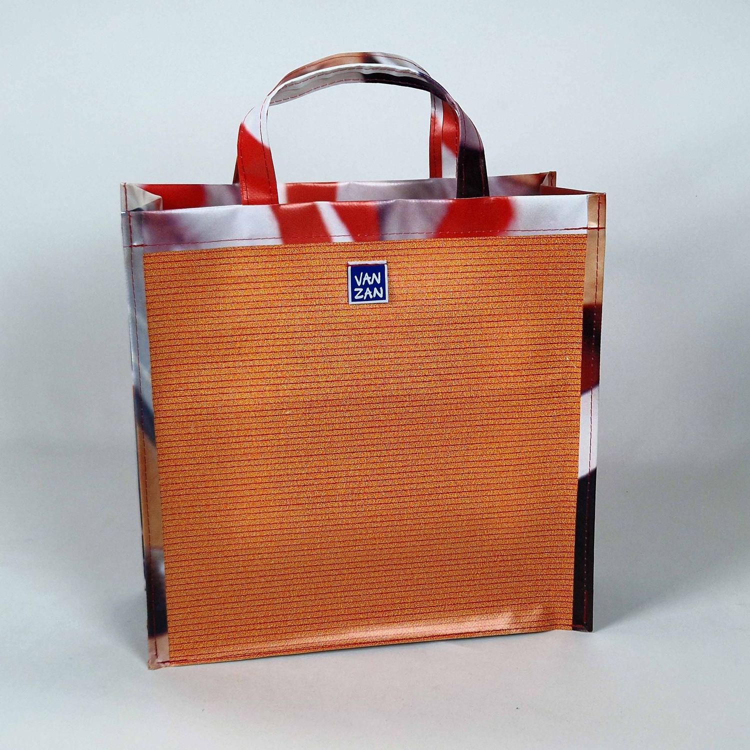 Boodschappentas oranje - gemêleerd