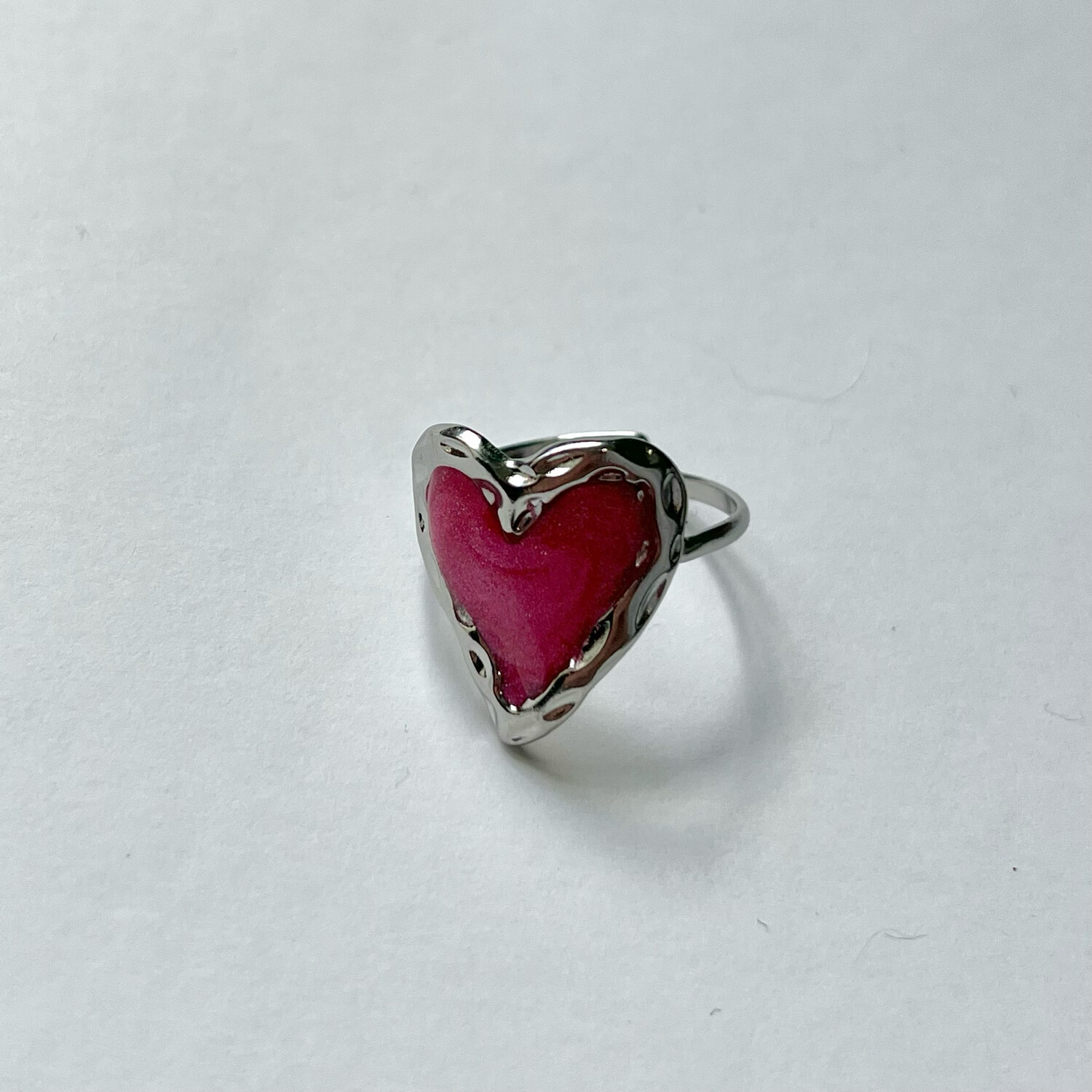 Anillo corazón rosa Lover