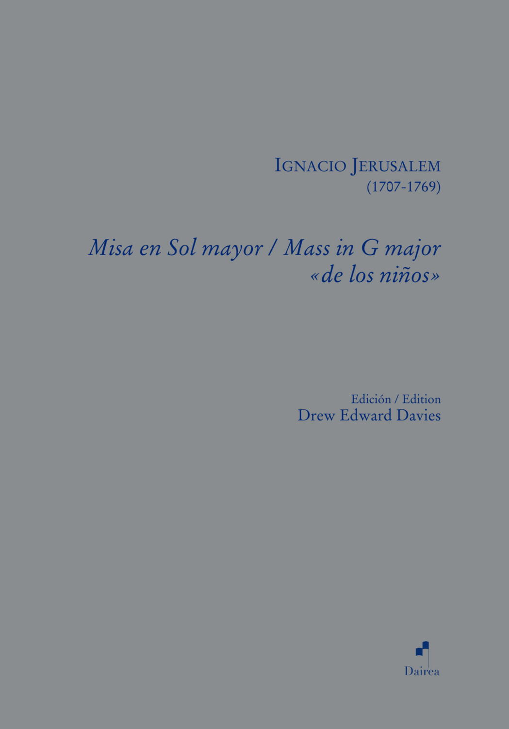 Misa en Sol mayor / Mass in G major  «de los niños»