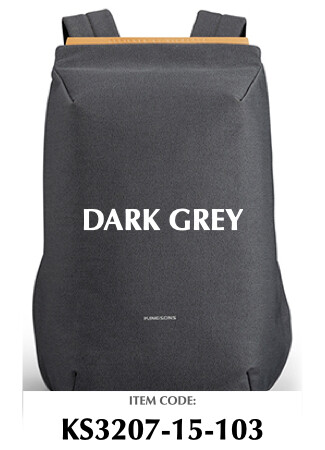 Enthusiast&#39;s Style Laptop Backpack. KINGSONS. 15&quot;, Colors Available: Dark Grey