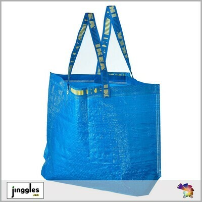 FRAKT Carrier bag, medium, blue, 36 l