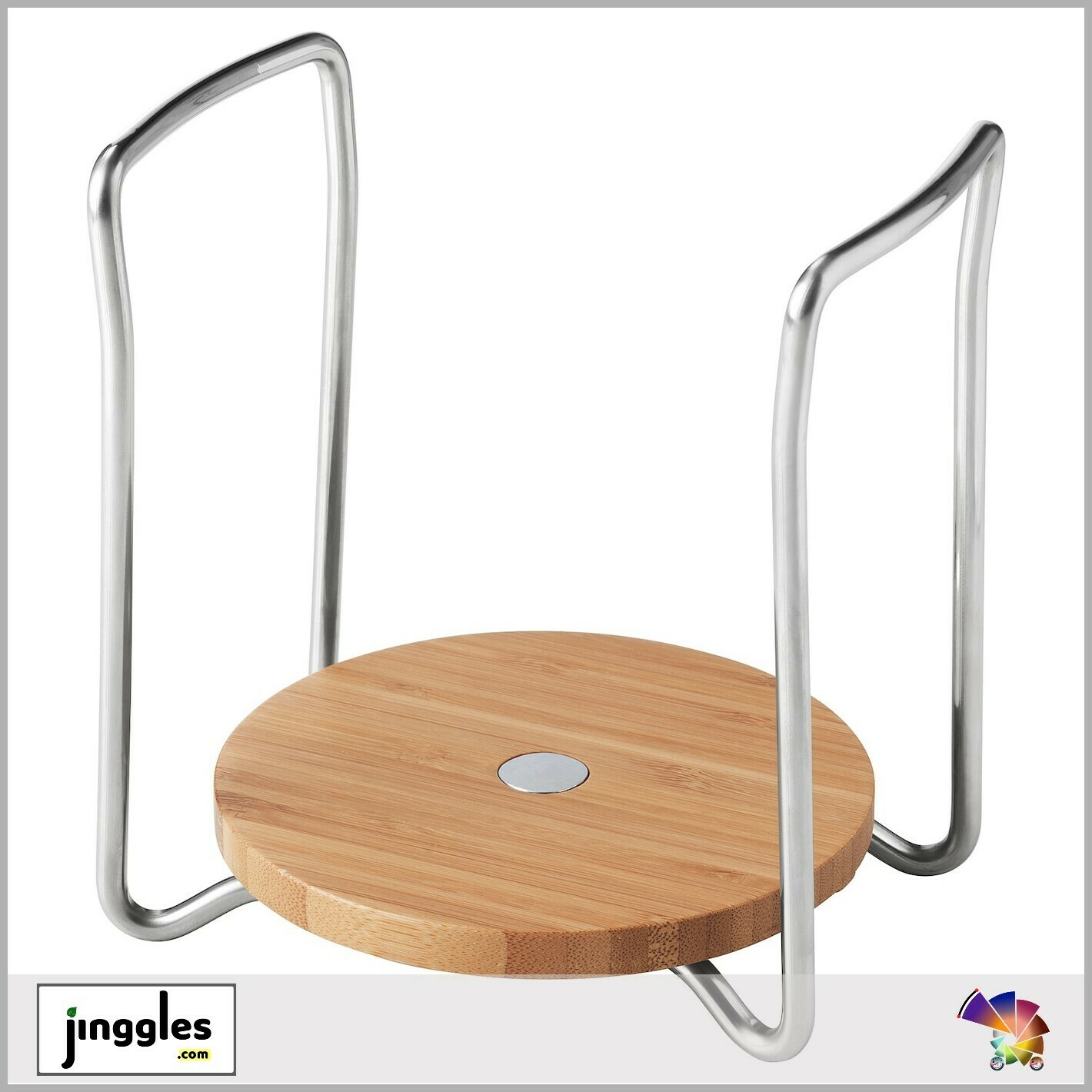 VARIERA Plate holder, bamboo, 15-21 cm