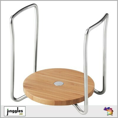 VARIERA Plate holder, bamboo, 15-21 cm