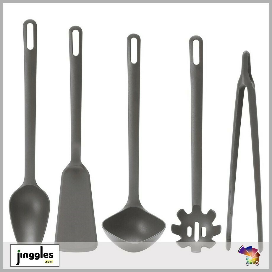 FULLÄNDAD 5xPcs Kitchen Utensil Set. Grey