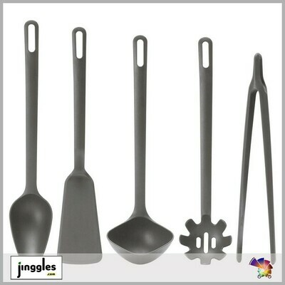 FULLÄNDAD 5xPcs Kitchen Utensil Set. Grey