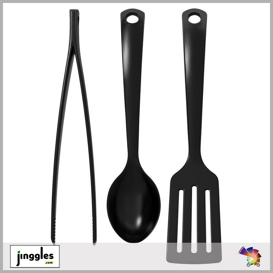 GNARP 3-Piece Kitchen Utensil Set. Black