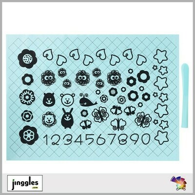 SOCKERKAKA Baking Mat and Knife. Light Blue