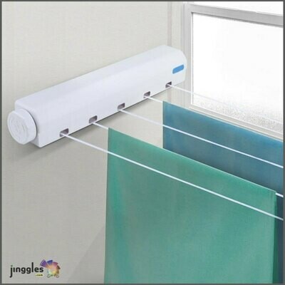 Wall Mounted Clothes Drying Hanger. 5xWires. 36.8x6.3cm
