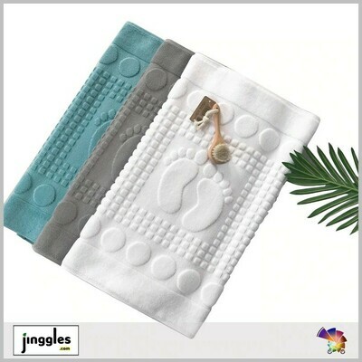 English Bathroom 100% Cotton Floor Rug . 50x80cm