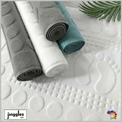 English Bathroom 100% Cotton Floor Rug . 50x80cm