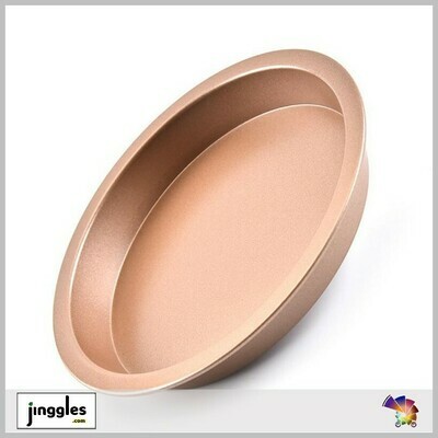 Non-Stick Carbon Steel Pizza Bake Pan Tray. Rose Gold Color