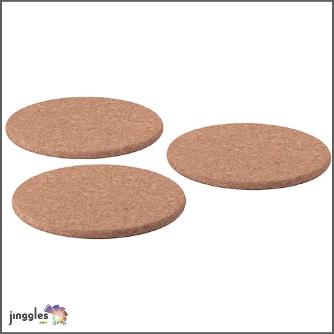 HEAT Cork Pot Stand. 19 cm. 3xNos/Pack