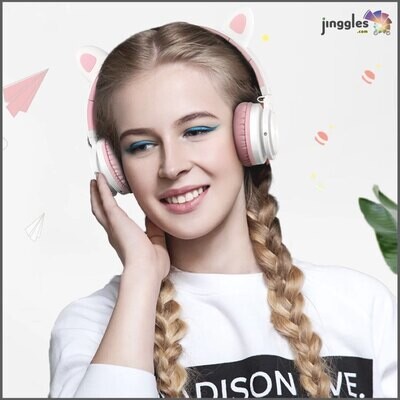 Lucky Cat Girls' Headphone. 7xColors Light.