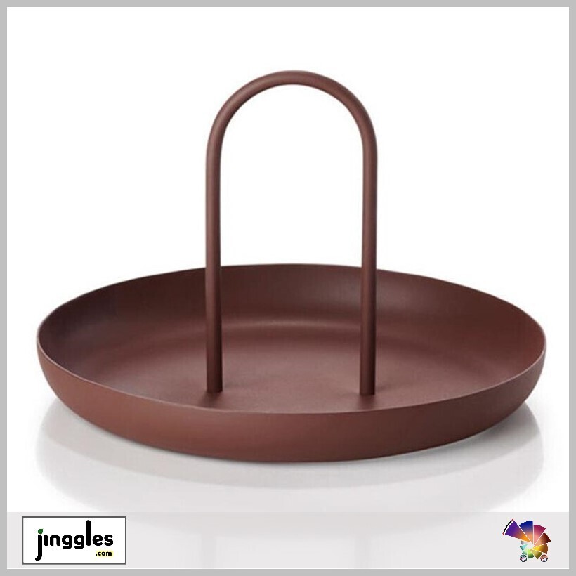 Key Tray Modern Style Dessert Food Tray, Colors: Brown