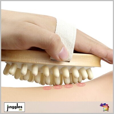 Soothing Body Bath Wooden Brush and Scrubber