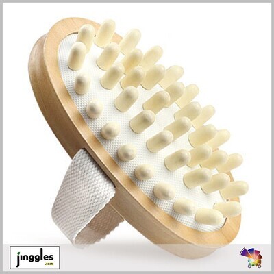 Soothing Body Bath Wooden Brush and Scrubber