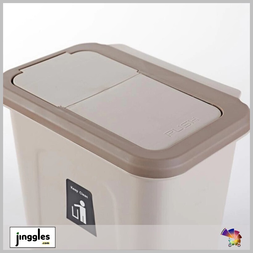 Trash Waste Bucket Bin. 7Ltr. Beige Color