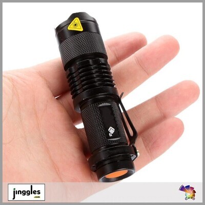 Long Distance Zoomable LED Waterproof Flash Torch Pen Light.