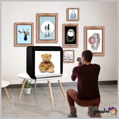 Home Photo Studio Box 40cm/60cm Led Lightroom Dimming Folding Softbox