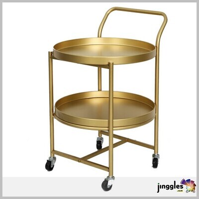 Double Layer Gold movable Cart