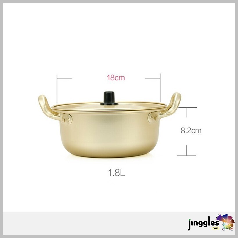 Korean Alumunium  Pot.  18/22cm, Golden Noodle Pot: 18cm