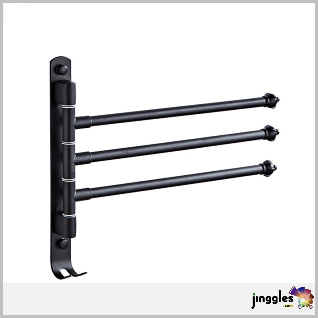 Bathroom Towel Rack Rotating Rod 3 Bars